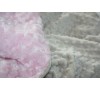 Mocha Minky Dot/Baby Pink Swirl Blanket with PANDA 